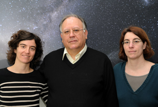 Los investigadores de la UB Neus Àgueda, Blai Sanahuja i Àngels Aran.